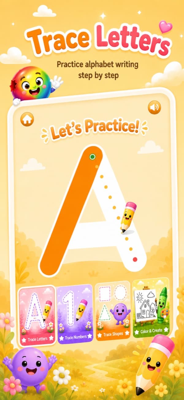 Keke Kids store image: trace letters