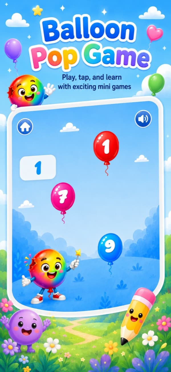 Keke Kids store image: balloon pop game