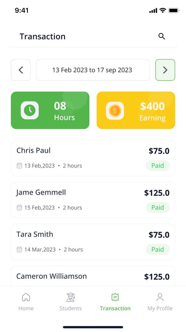 No Yelling transactions and earnings